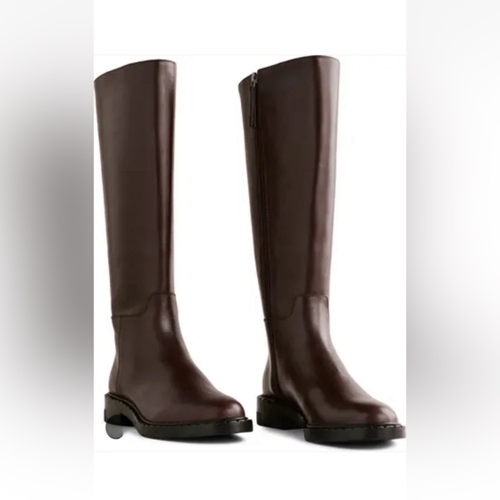 Reformation Nancy Dark Brown Tall Knee Boots 5.5